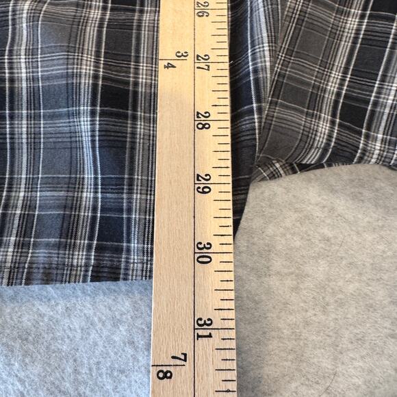 Levi's Western Pearl Snap Long Sleeve Shirt Mens XXL Gray Plaid Cotton - Picture 9 of 13